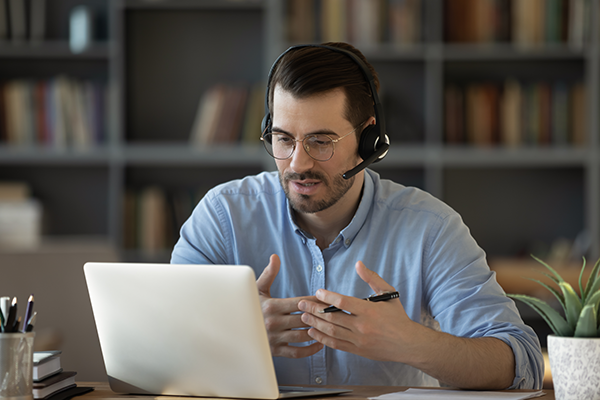 man on computer image